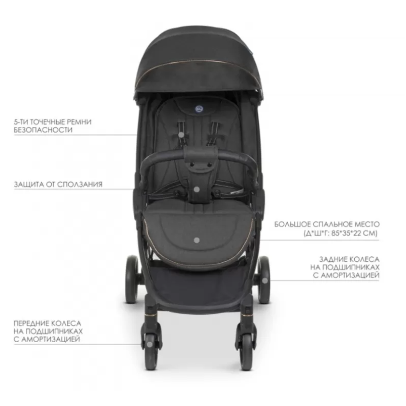 Коляска дитяча ElCamino ME 1084 ORION Dark Gray