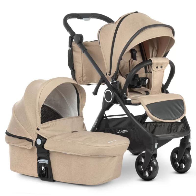 Коляска універсальна 2в1 ElCamino ME 1085 SAGA Denim Beige