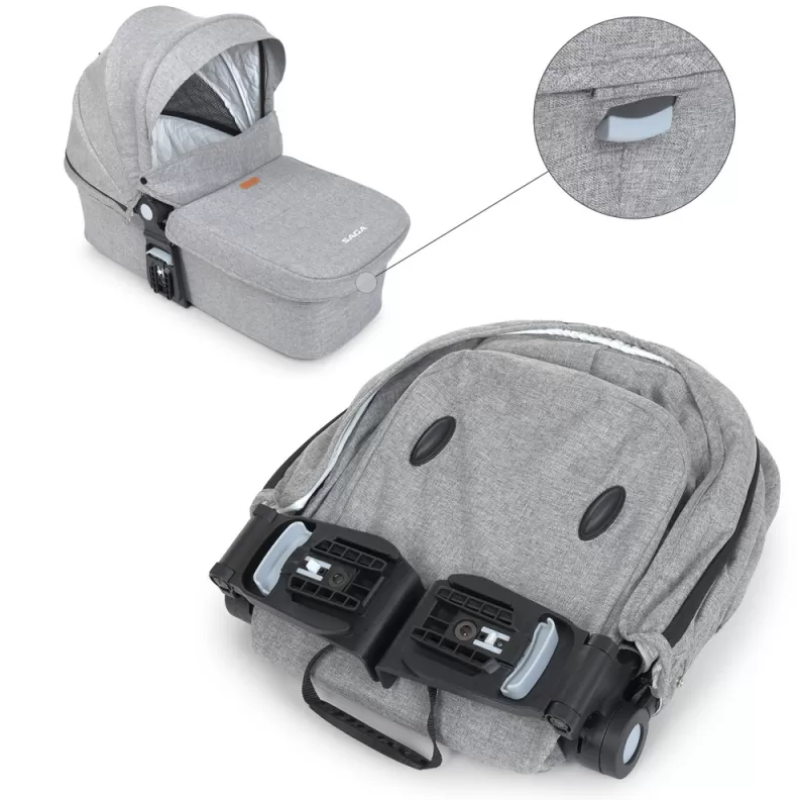 Коляска універсальна 2в1 ElCamino ME 1085 SAGA Denim Medium Gray