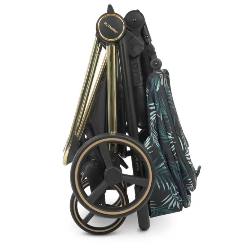 Коляска універсальна 2в1 ElCamino ME 1091-G PERSONA Black Green Palm
