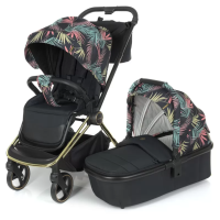 Коляска універсальна 2в1 ElCamino ME 1091-G PERSONA Black Pink Palm