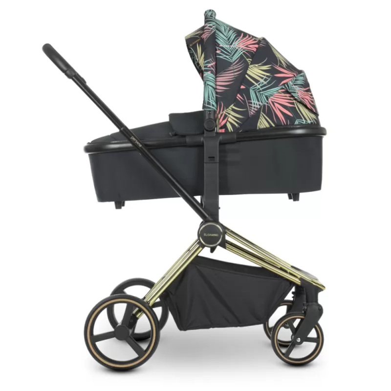 Коляска універсальна 2в1 ElCamino ME 1091-G PERSONA Black Pink Palm