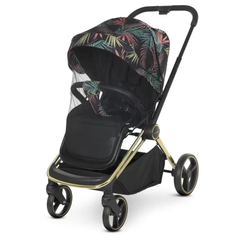 Коляска універсальна 2в1 ElCamino ME 1091-G PERSONA Black Pink Palm