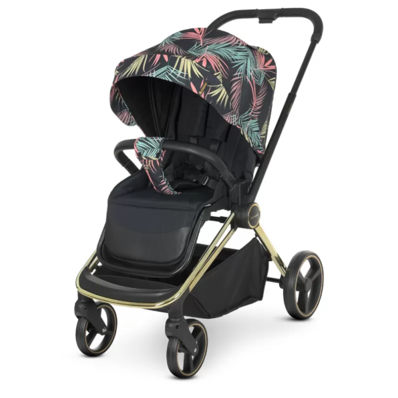 Коляска універсальна 2в1 ElCamino ME 1091-G PERSONA Black Pink Palm
