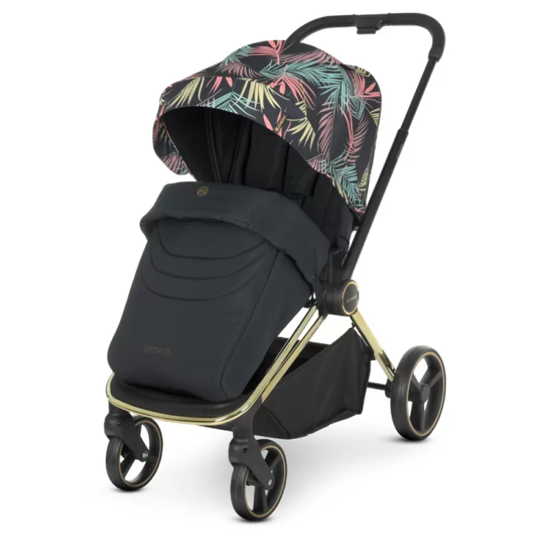Коляска універсальна 2в1 ElCamino ME 1091-G PERSONA Black Pink Palm