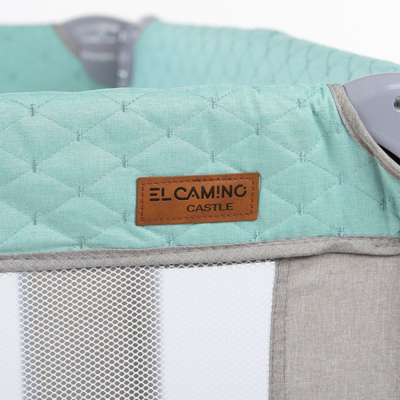 Манеж ElCamino ME 1097 CASTLE Mint Gray