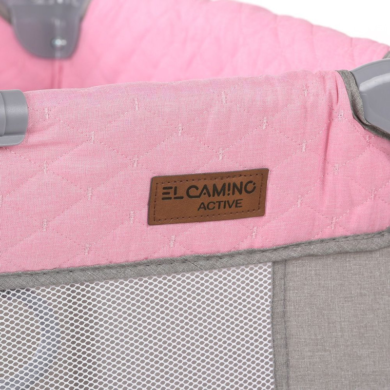 Манеж ElCamino ME 1097 CASTLE Pink Gray