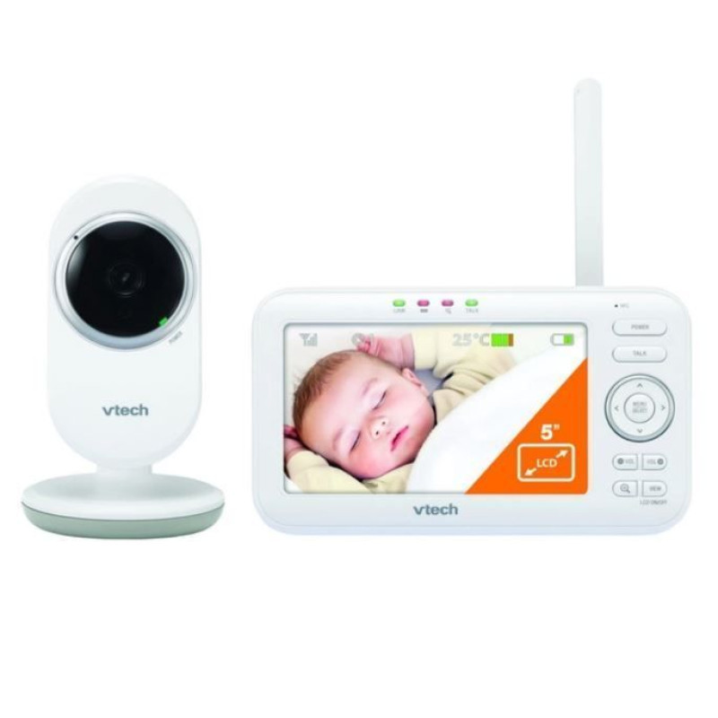Відеоняня Vtech VM5252 з датчиком температури, колисковими та кольоровим екраном діагоналлю 