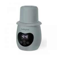 Електричний підігрівач BabyOno NATURAL "2 в 1" з дисплеєм та функцією стерилізації та розморозки (Сірий)