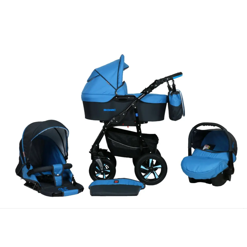 Коляска 3 в 1 Verdi Sonic 9023-VS-08, 08, блакитний
