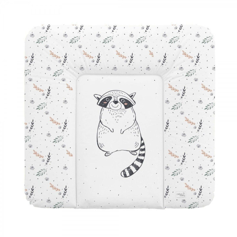 Повивальний матрац Cebababy 75x72 Retro Autumn W-144-000-636, Raccoon, білий