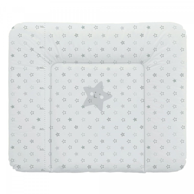 Повивальний матрац Cebababy 85x72 Basic line W-134-066-260, Stars grey, сірий