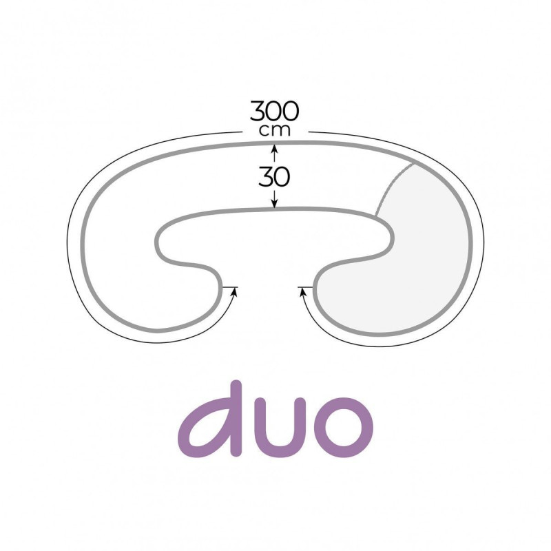 Подушка для вагітних Ceba Physio Duo джерсі W-705-700-530, Amore, білий/беж