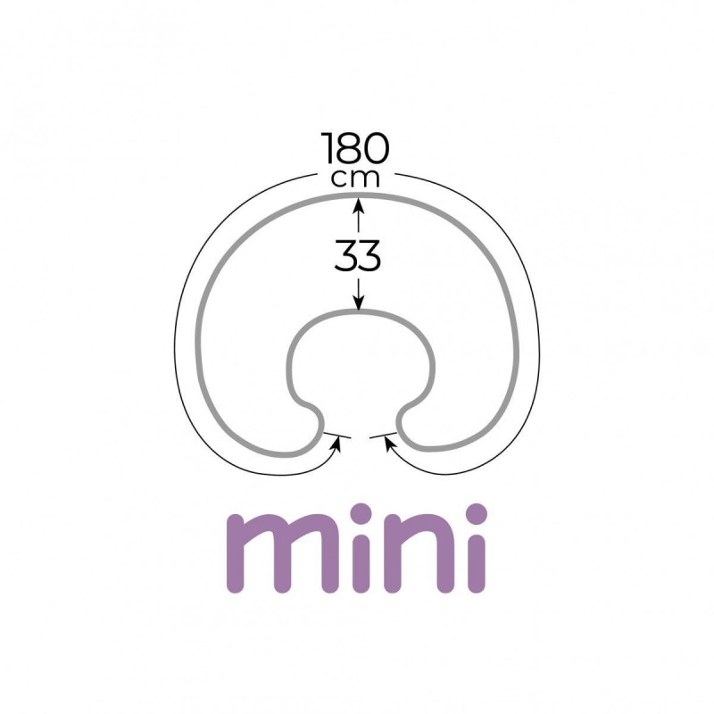 Подушка для вагітних Ceba Physio Mini Caro W-708-079-260, grey, сірий