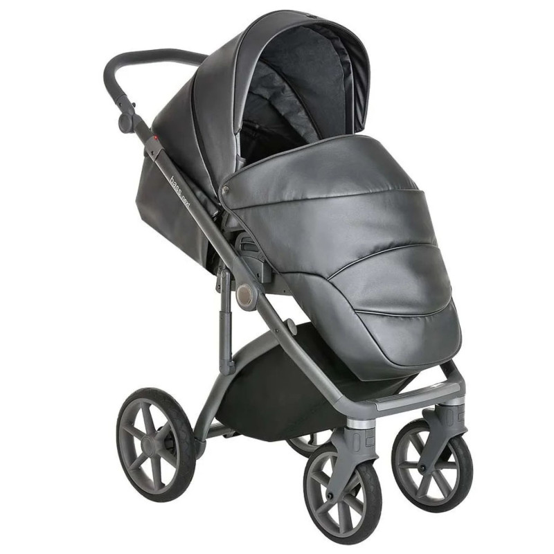 Коляска Roan Bass Next Perl Dark Grey (Екошкіра)