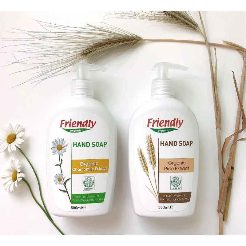 Органічне рідке мило для рук Friendly Organic з екстрактом рису 1000 мл