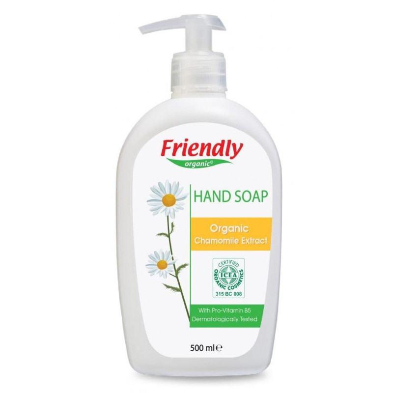 Органічне рідке мило для рук Friendly Organic з екстрактом ромашки 500 мл