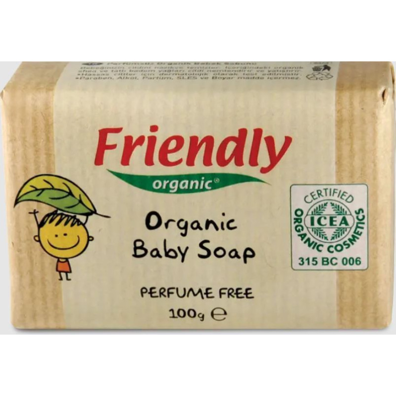Органічне тверде мило для рук Friendly Organic без запаху 100 гр