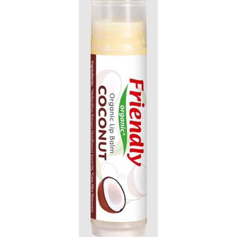 Органічний бальзам для губ Friendly Organic кокос 4,25 гр