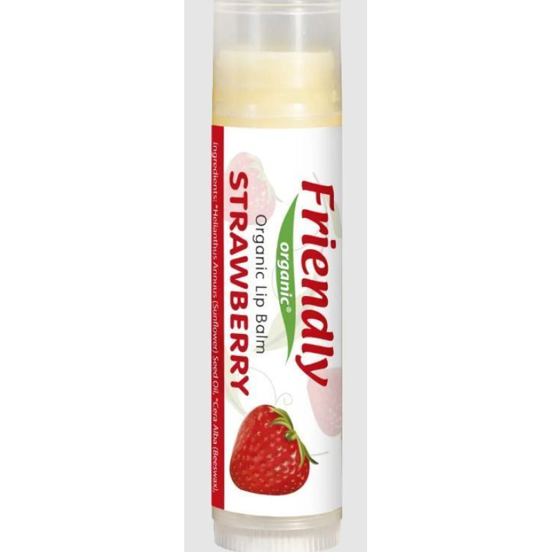 Органічний бальзам для губ Friendly Organic полуниця 4,25 гр