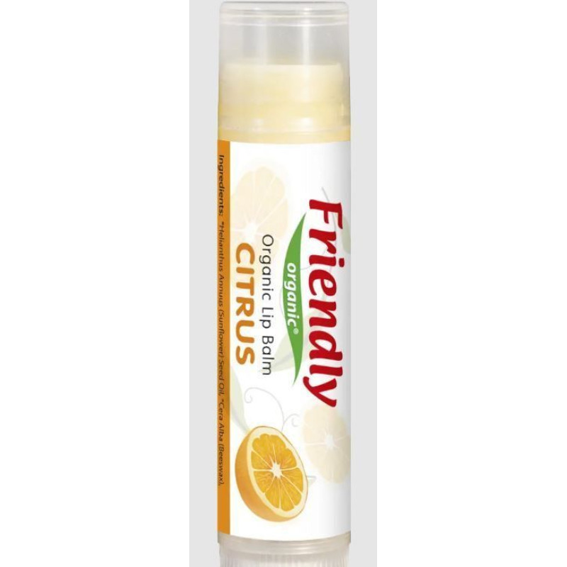 Органічний бальзам для губ Friendly Organic цитрус 4,25 гр