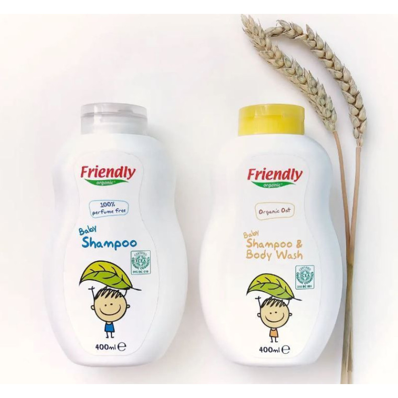 Органічний дитячий шампунь-гель Friendly Organic без запаху 400 мл