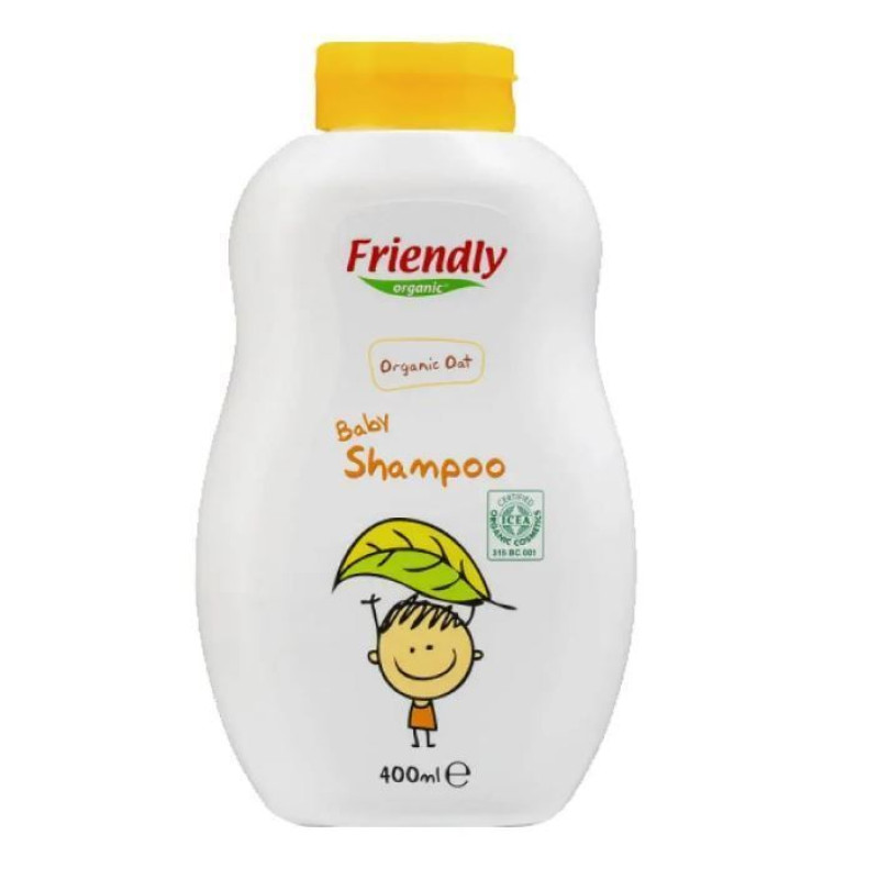 Органічний дитячий шампунь-гель Friendly Organic з екстрактом вівса 400 мл