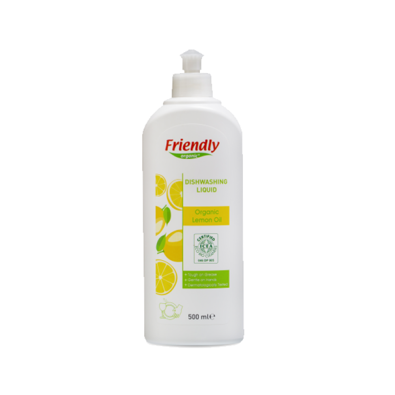 Органічний засіб для миття посуду Friendly Organic з лимонним соком 500 мл