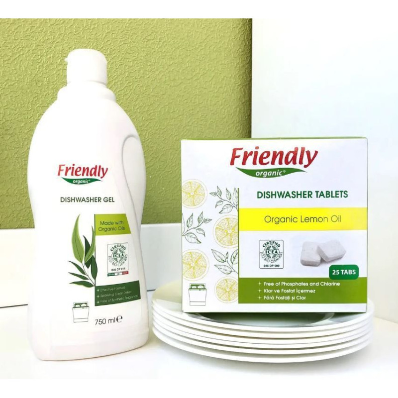 Органічний миючий гель для посудомийної машини Friendly Organic 750 мл