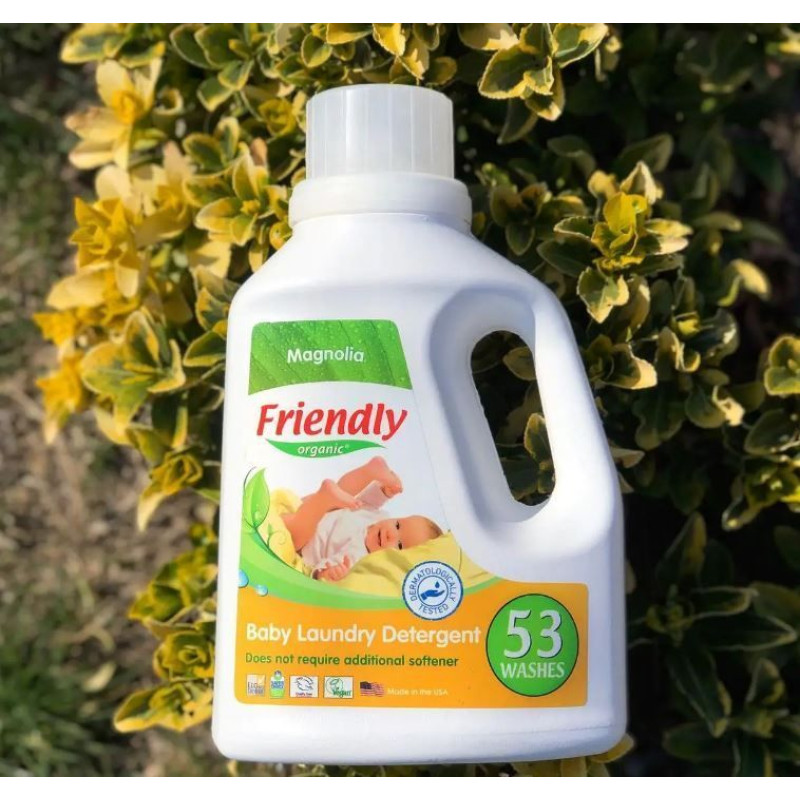 Органічний рідкий пральний порошок-концентрат Friendly Organic магнолія 1,57 літрів (53 прання)