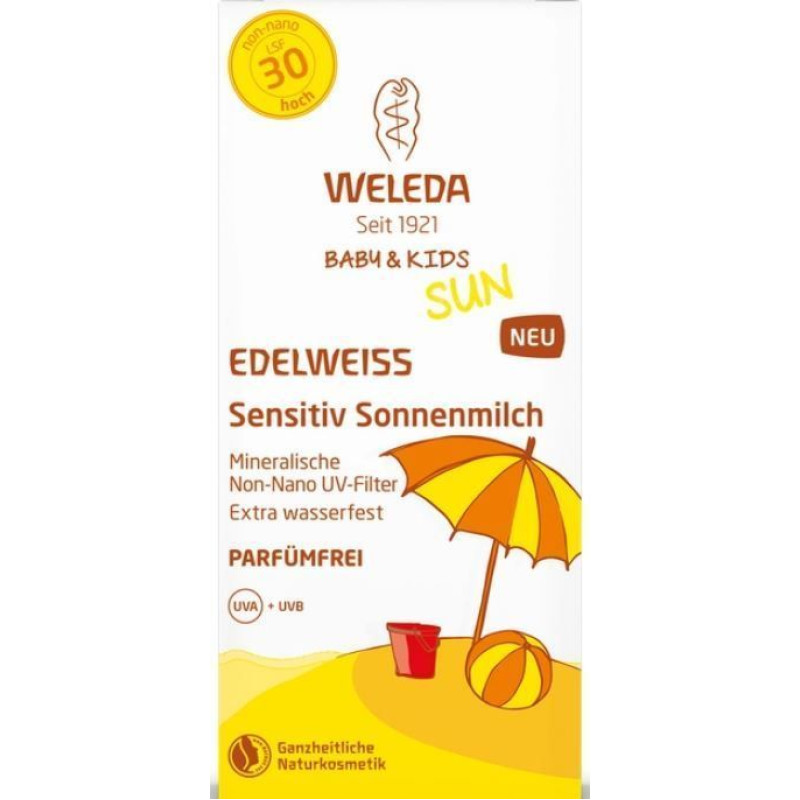Едельвейс сонцезахисне молочко для чутливої шкіри SPF 30 Weleda