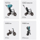 Велосипед складаний триколісний дитячий Qplay RITO AIR Black