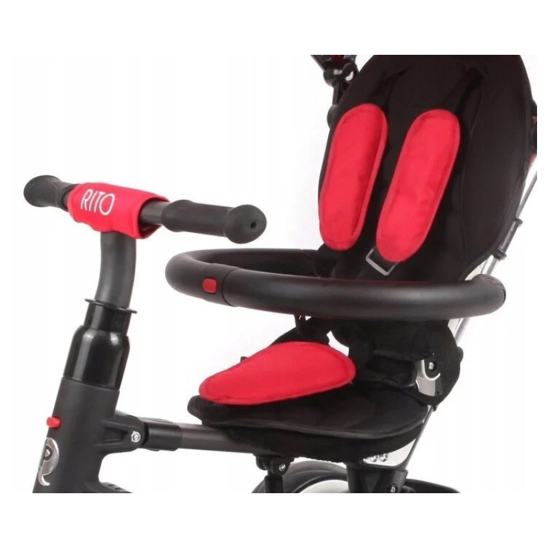 Велосипед складаний триколісний дитячий Qplay Rito Rubber Red