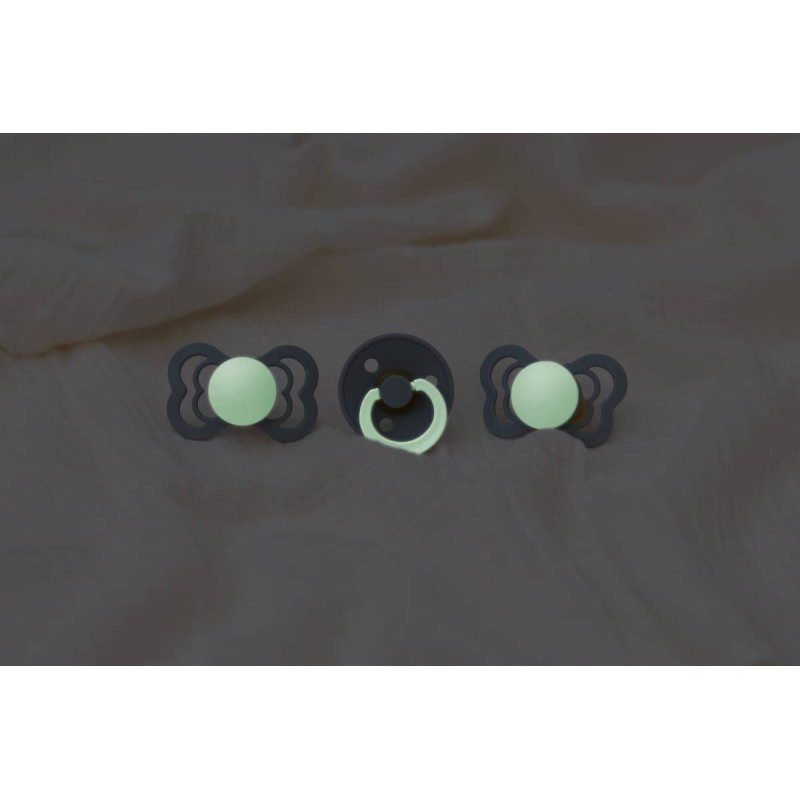 Пустушка Bibs Colour Latex Black Night/Glow розмір 2