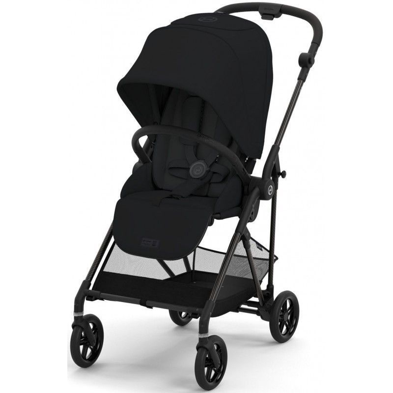 Коляска Cybex Melio Carbon Moon Black (з бампером)