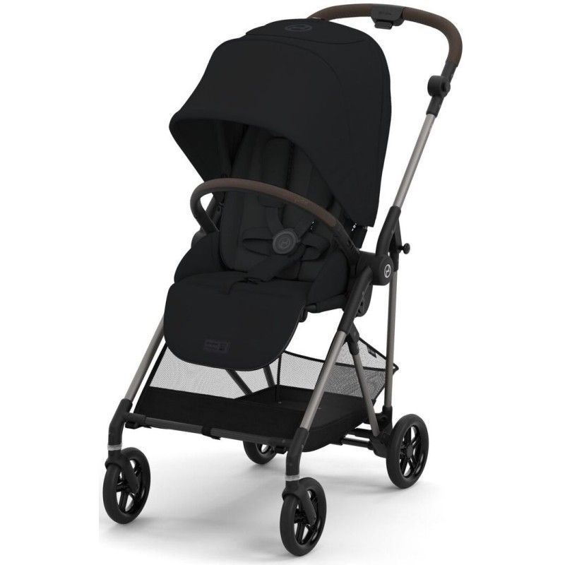 Коляска Cybex Melio Moon Black (з бампером)