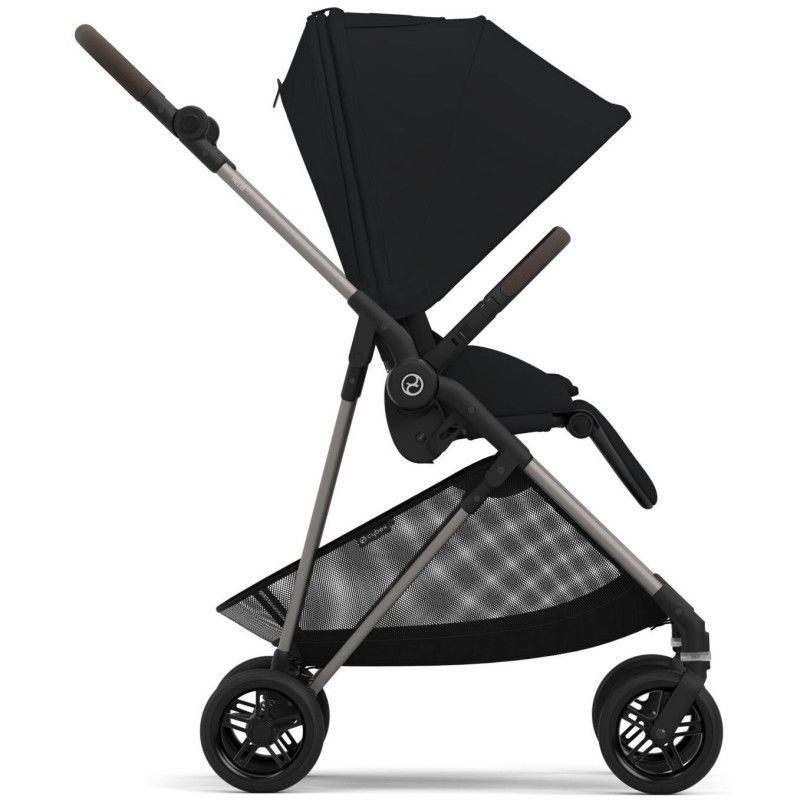 Коляска Cybex Melio Moon Black (з бампером)