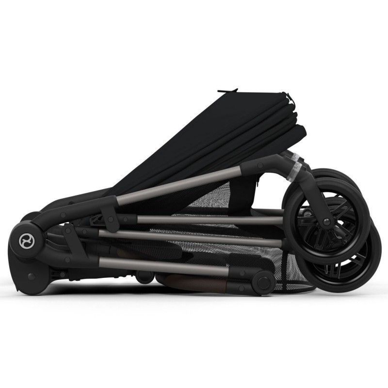 Коляска Cybex Melio Moon Black (з бампером)