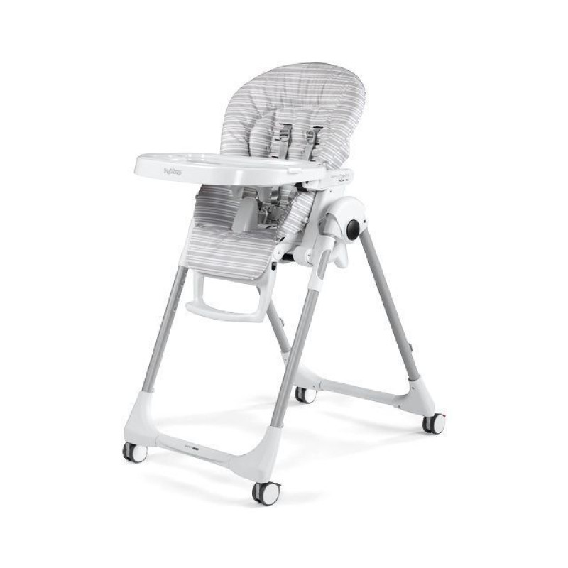 Стілець Peg Perego Prima Pappa Follow Me Linear Grey (смугасто-сіра)