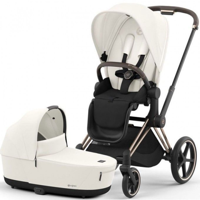 Коляска 2 в 1 Cybex Priam 4.0 Rose Gold Off White