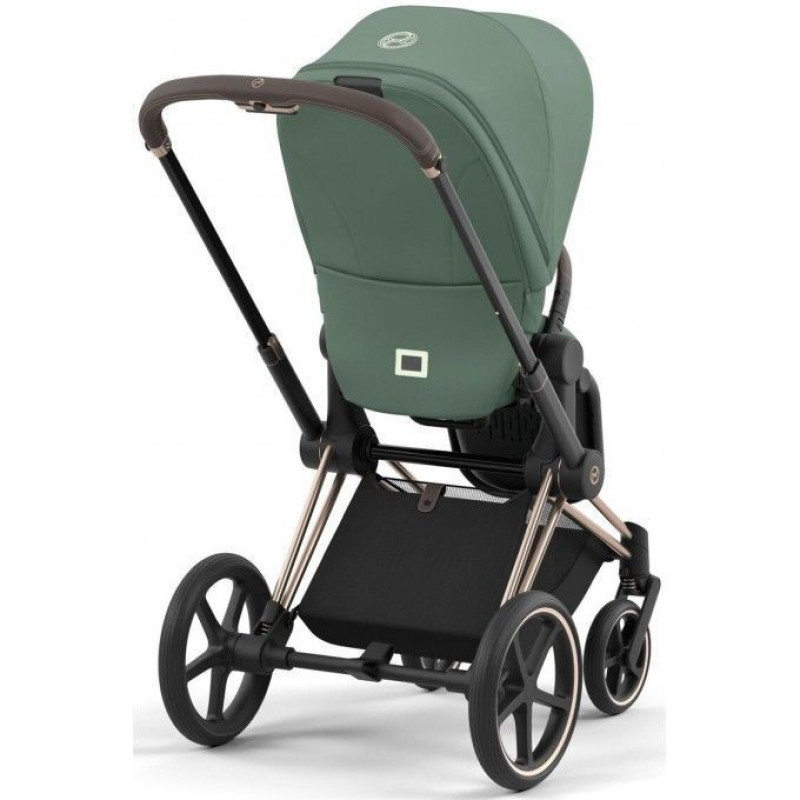 Коляска 2 в 1 Cybex Priam 4.0 Rose Gold Leaf green