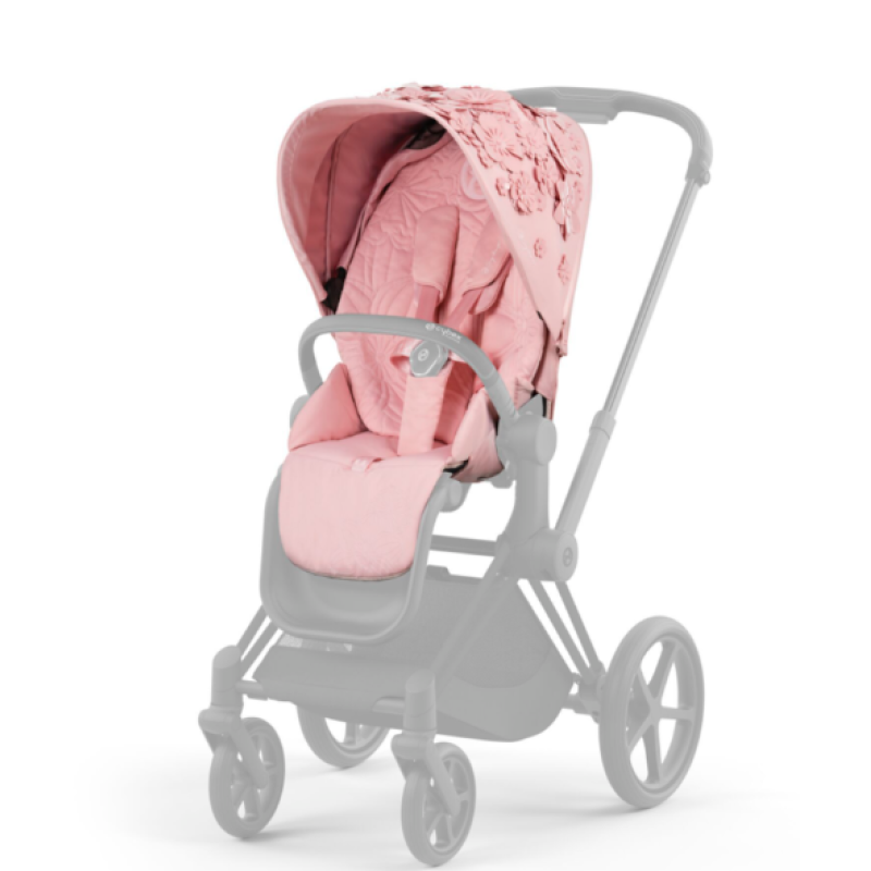 Коляска 2 в 1 Cybex Priam 4.0 Rose Gold Simply Flowers Pink