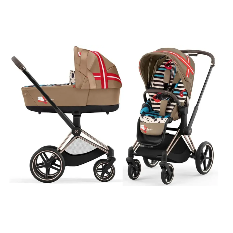 Коляска 2 в 1 Cybex Priam 4.0 Rose Gold Karolina Kurkova One Love