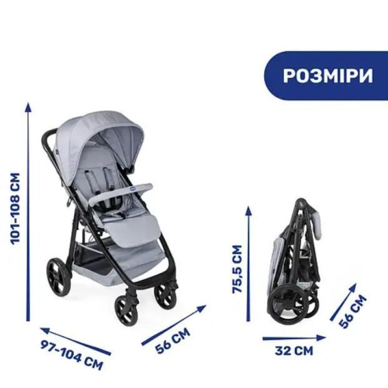Коляска Chicco Multiride Stroller, кол.28 сірий