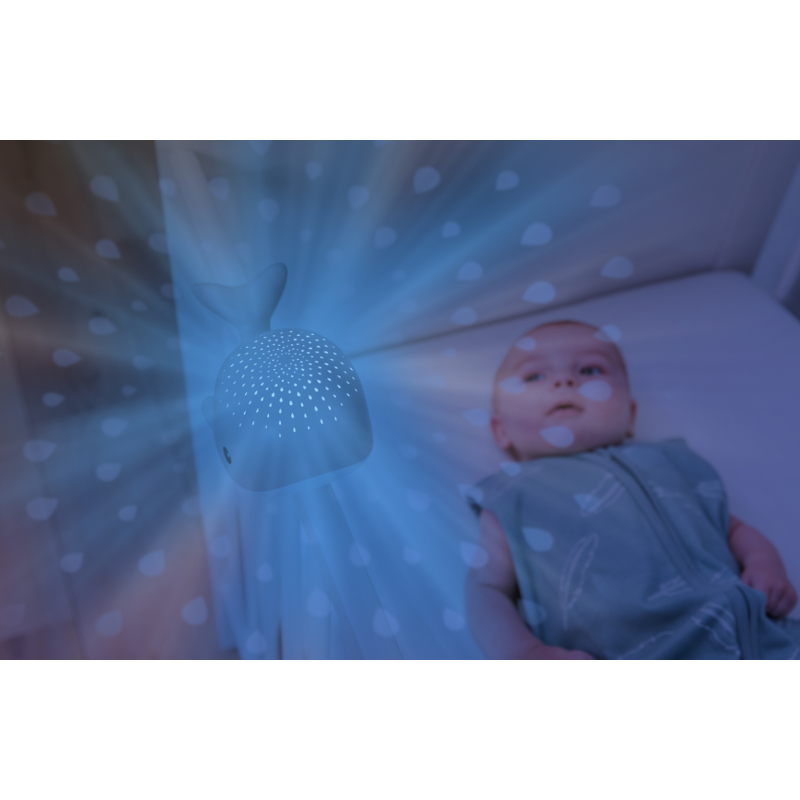 ВОЛЛІ КИТ – Проектор крапель води із заспокійливими мелодіями (сірий)