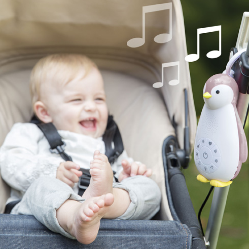 ЗОЄ Пінгвіня - Музичний нічник з Bluetooth колонкою та автоматичним відключенням (рожевий)