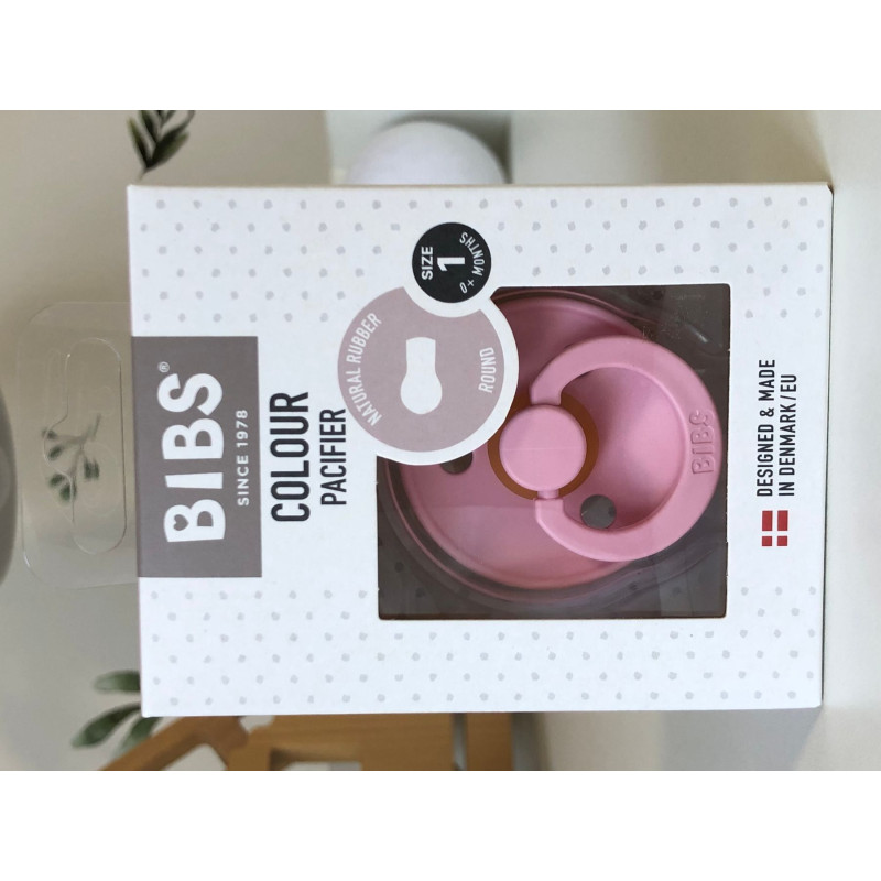 Пустушка Bibs Colour Latex Baby pink розмір 2