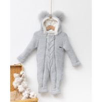 В'язаний комбінезон BabyMio 7042 6-9 міс. сірий