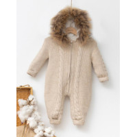 В'язаний комбінезон BabyMio 7035 12-18 міс. бежевий