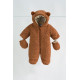 Хутряний комбінезон Teddy коричневий 62 (0-3 міс)